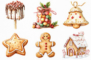 Watercolor Christmas Candy Clipart, an Illustration by Craft Nest (Thumbnail 2 of 6)
