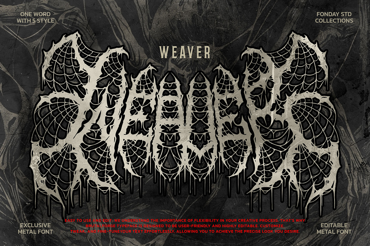 Cobweb Death Metal Font, a Blackletter Font by Fonday Studio (Photo 4 of 12)