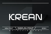 Krean - Modern Display Font, a Sans Serif Font by lelevien (Thumbnail 1 of 4)