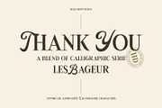 LesBageur | Calligraphic Serif Font, a Serif Font by Hole Hope Design (Thumbnail 10 of 10)