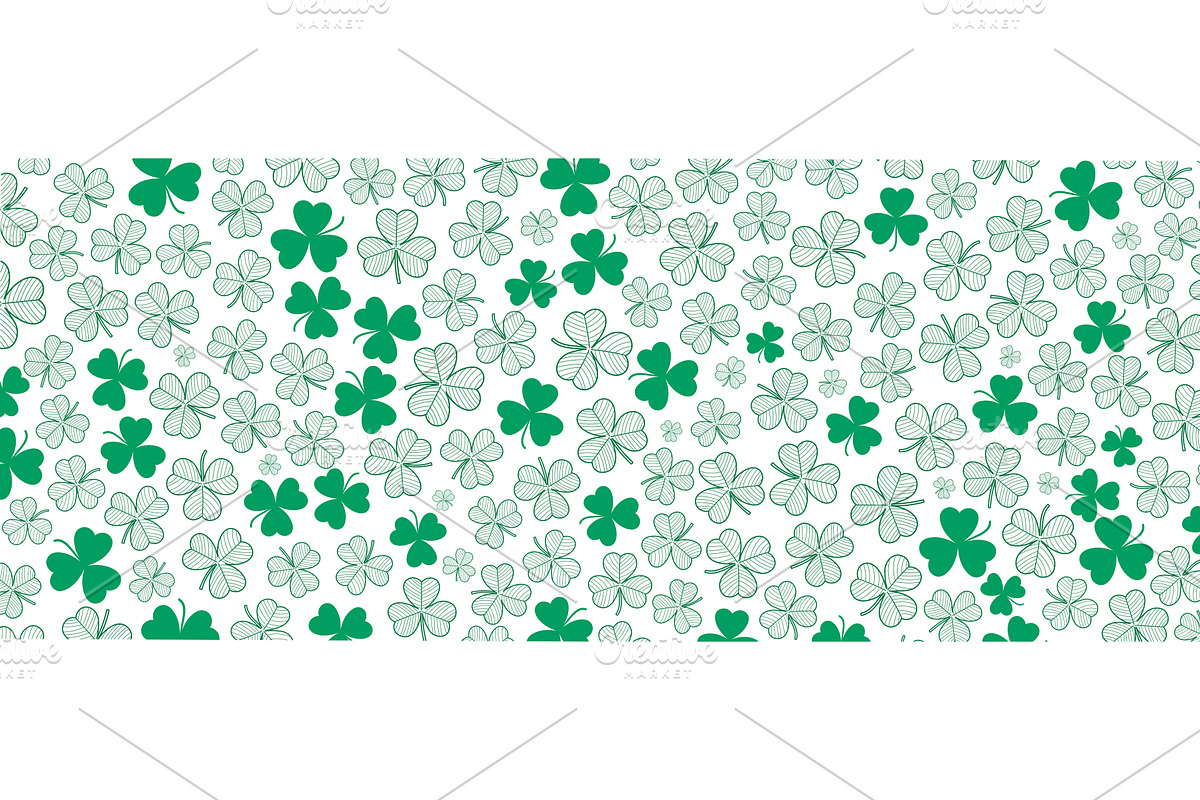 Shamrock clover leaves background on, a Background Graphic by sceptical cactus