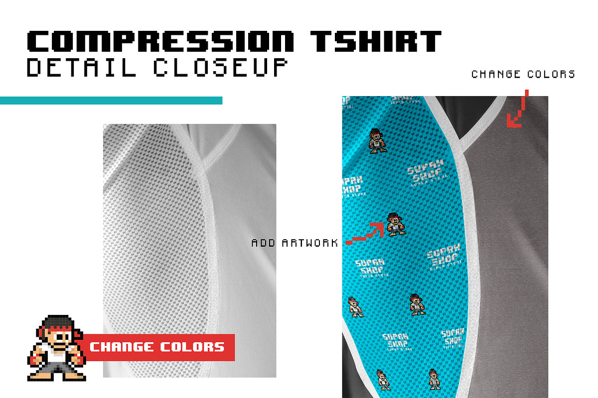 Men's Compression T-shirt Mock-up, a Shirt Mockup by Supah Shop (Photo 5 of 5)
