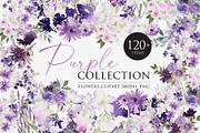 Watercolor Bundle -Purple Collection, an Illustration by Beigetime (Thumbnail 1 of 8)
