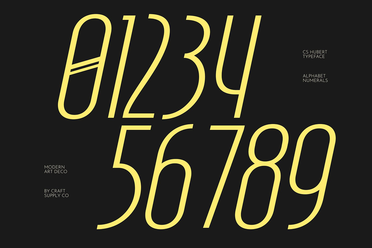 CS Hubert – Art Deco Font, a Sans Serif Font by Craft Supply Co. (Photo 4 of 8)