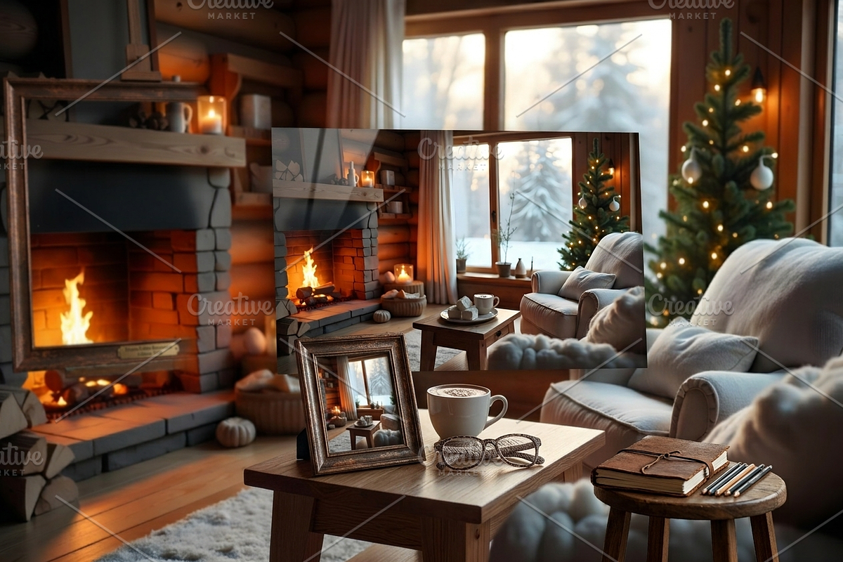 Cozy Christmas Cabin | Stock Photo, a Holiday Photo by Aura Canyon HQ (Photo 3 of 6)