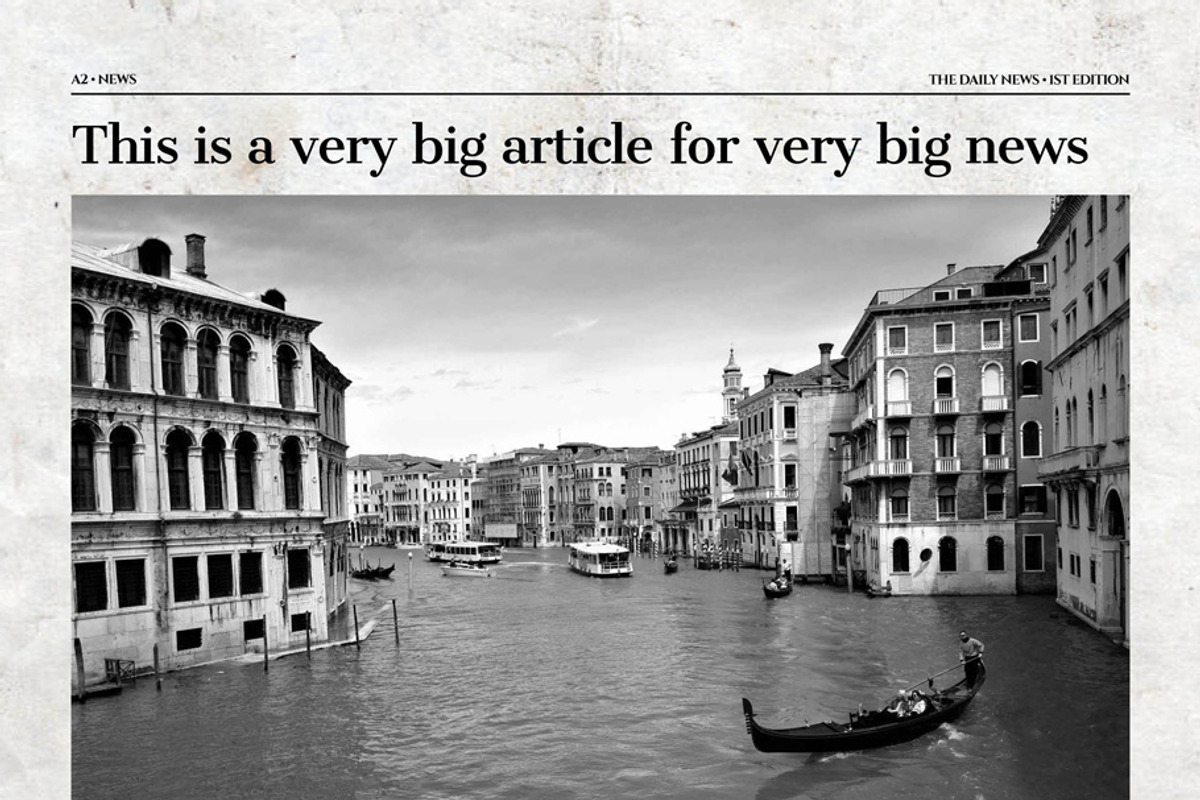 Vintage InDesign Newspaper Template, a Flyer Template by Newspaper Templates (Photo 3 of 12)