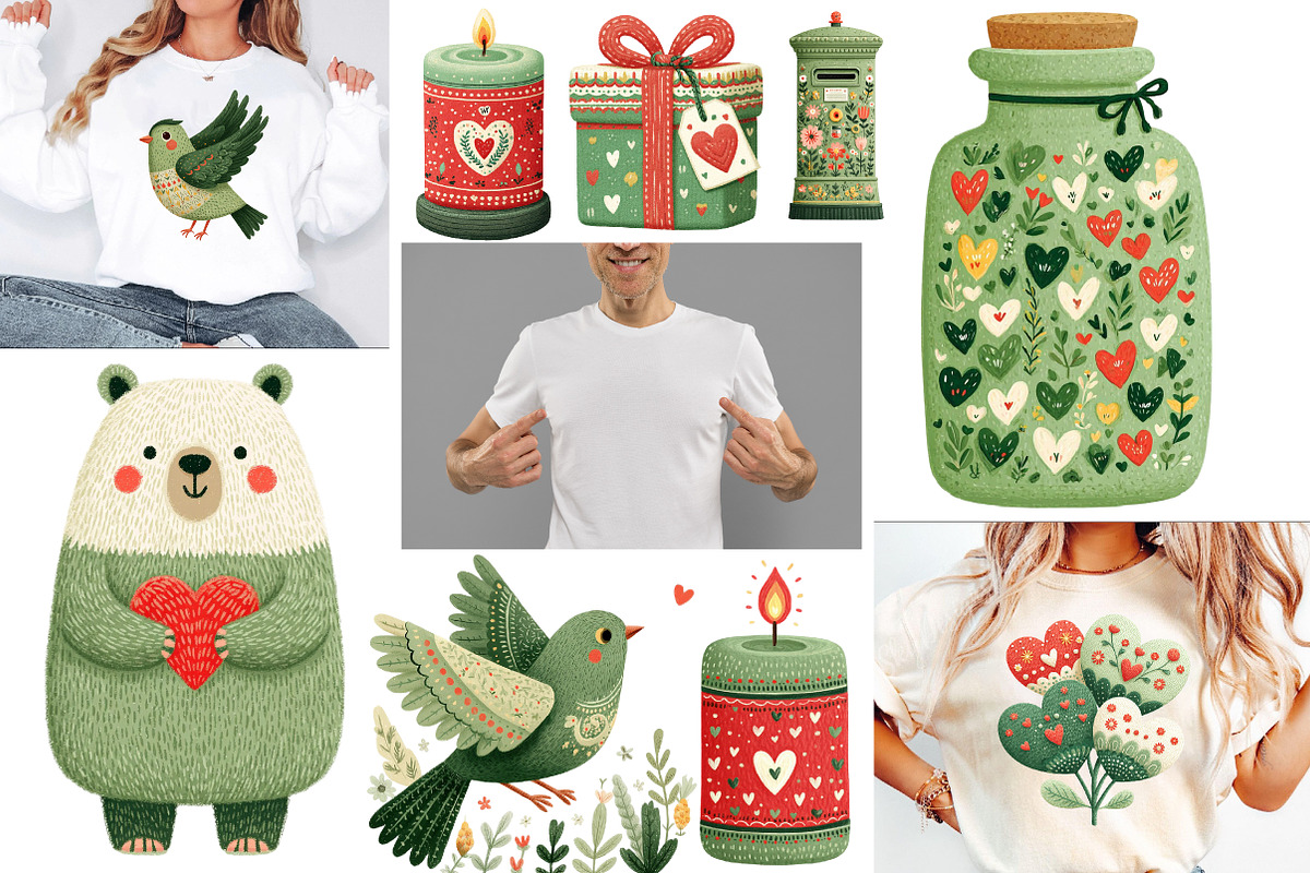 Watercolor Valentine  Clipart, an Illustration by Designworld (Photo 3 of 6)
