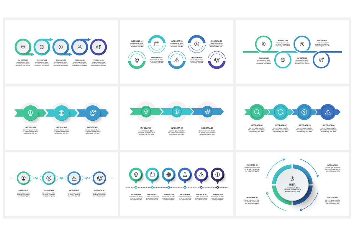 Circular Presentation Canva Template preview 3