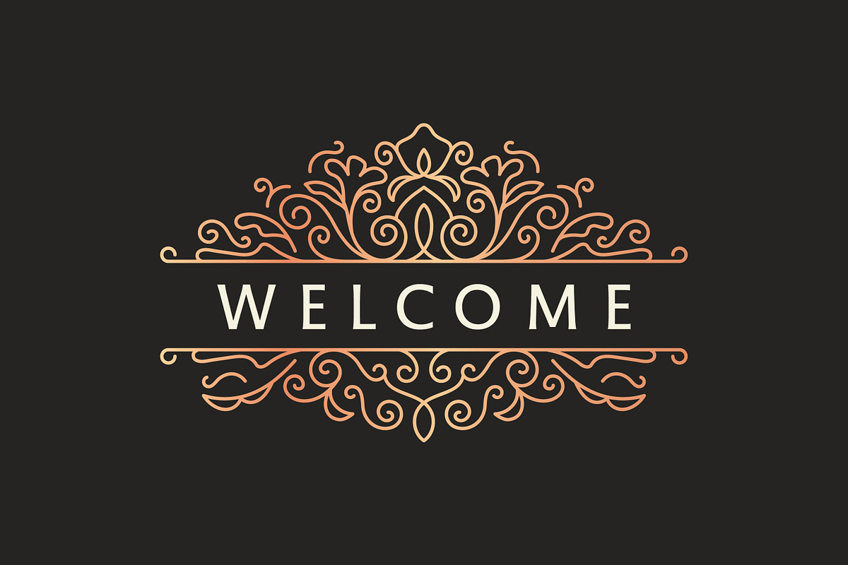 Vintage Royal Floral Border Logo, a Branding & Logo Template by Signatoro