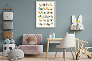 English Alphabet and cards. EPS, PDF, an Animal Illustration by KVIO (Thumbnail 3 of 8)