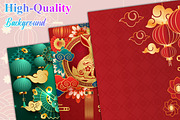 Chinese New Year Background, a Background Graphic by Digital Studio (Thumbnail 5 of 8)