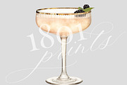 Blackberry Champagne Cocktail, an Illustration by 1801Prints (Thumbnail 2 of 4)