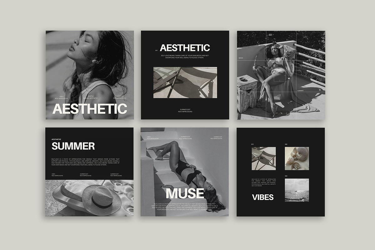 Aesthetic Instagram Templates IX, a Social Media Template by Instprofi | Studio Estimo (Photo 3 of 10)