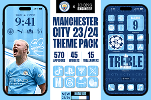 Man City 23/24 Theme Pack | Home Kit