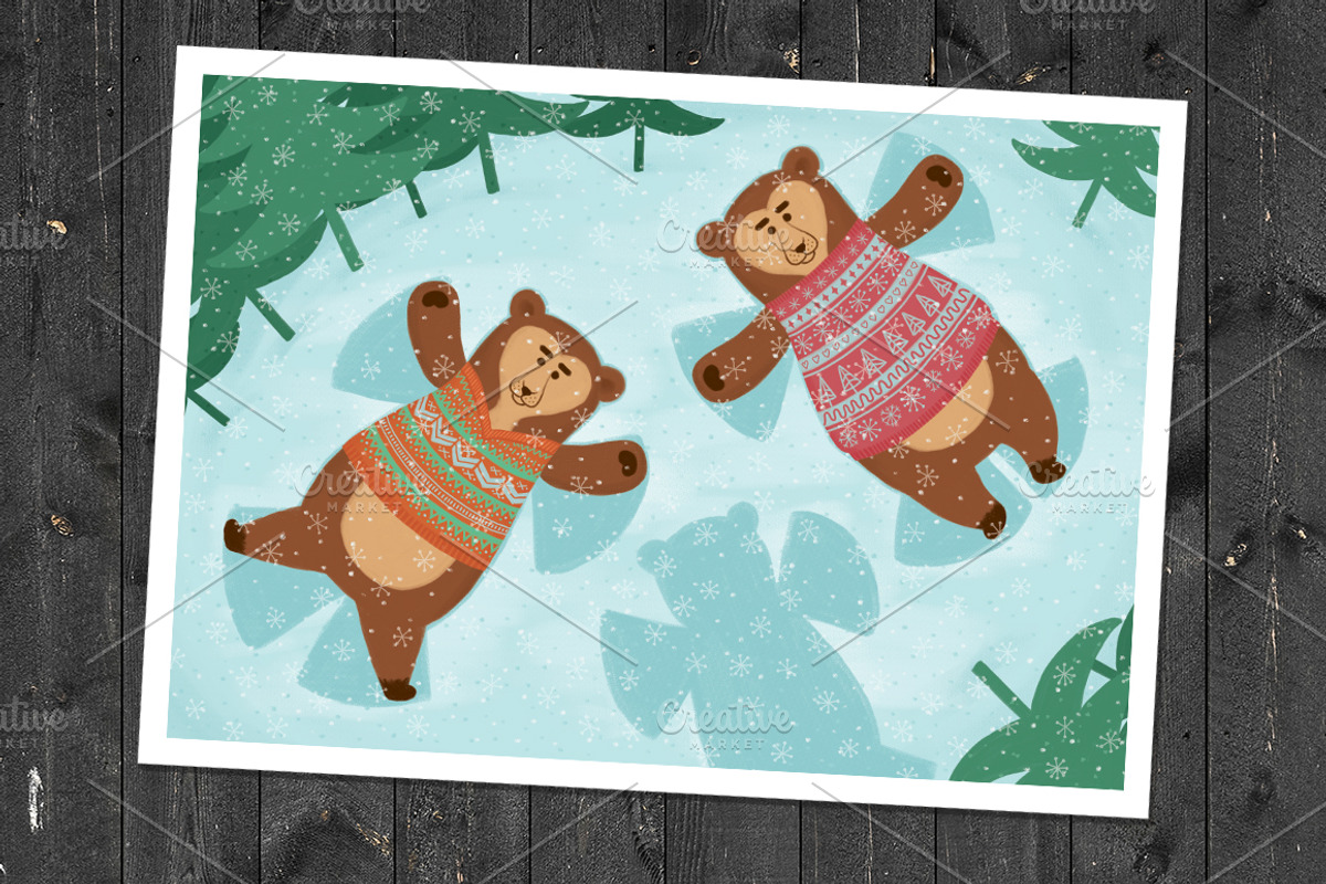 Christmas Illustration Creator/Bears, an Animal Illustration by Stella's Graphic Supply (Photo 6 of 8)