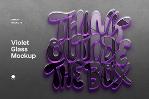 Violet Glass 3D Logo Mockup, a Layer Style Add-On by Design Squad