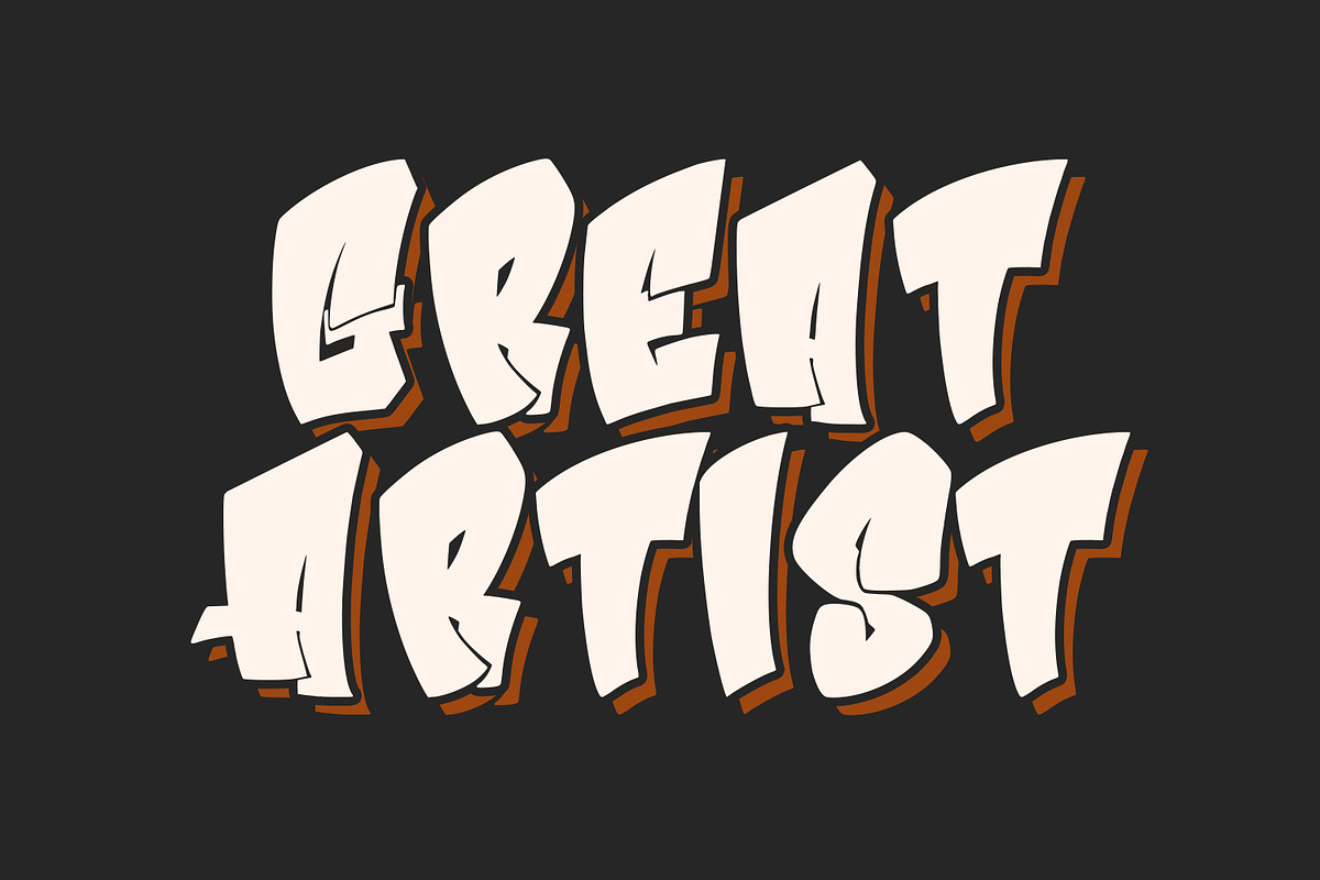 Qitrezz Graffiti Display Font, a Handwritten Font by Maulana Creative (Photo 3 of 7)