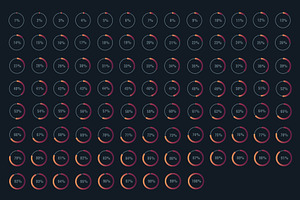 Percentage Infographics 1%-100%