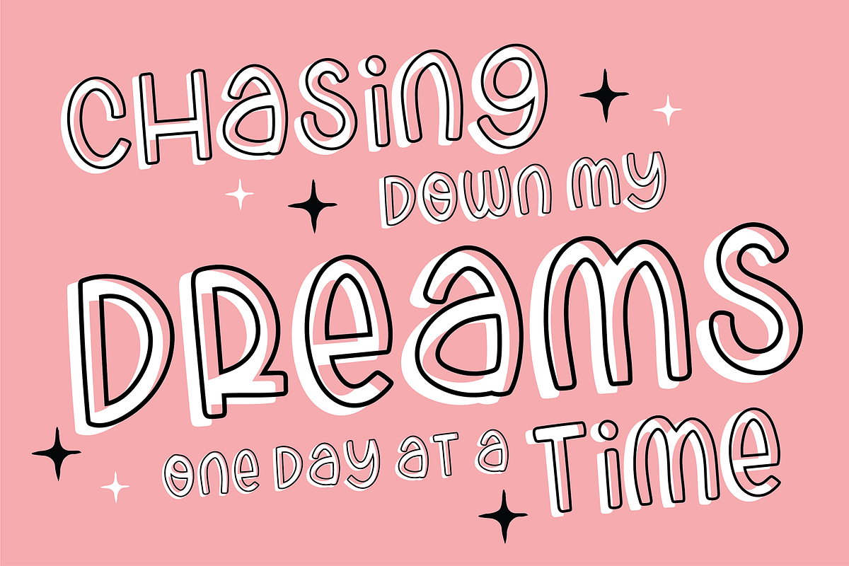 SPRING BREAK Sans Serif Outline Duo preview 5