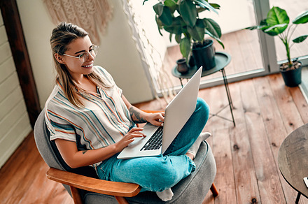 Woman working at home., a Person Photo by ORION Production