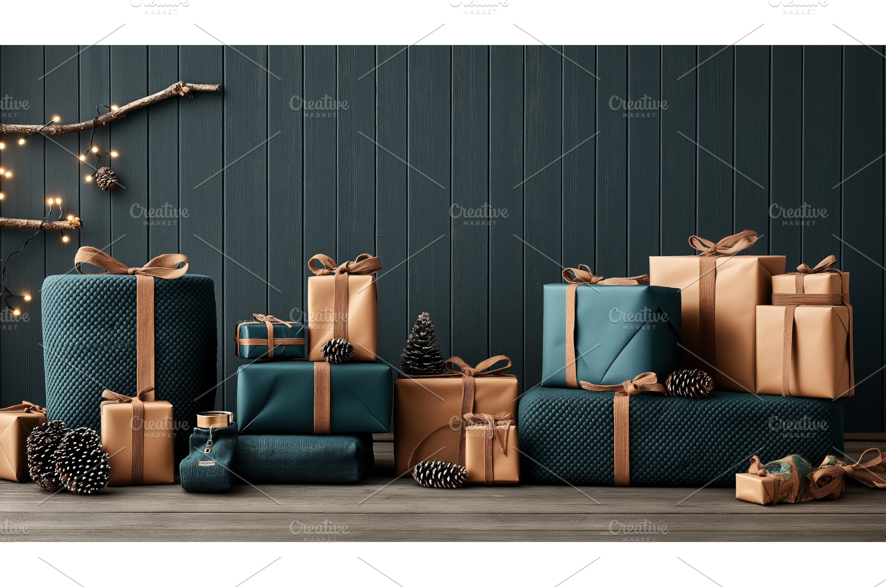 A festive arrangement of teal and, a Holiday Photo by Sergey Kotenev