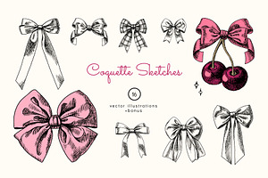 Coquette Bow Sketches