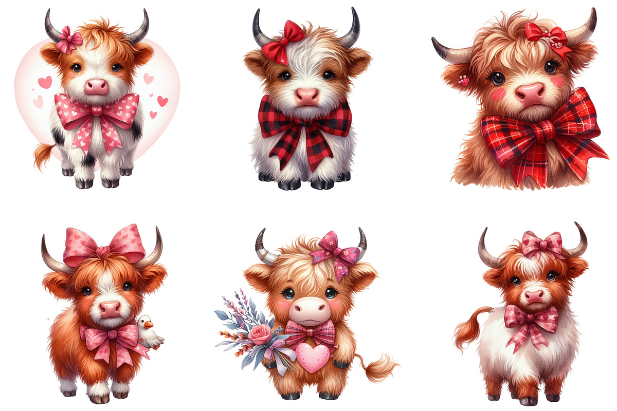 Cute Highland Western Cow, an Illustration by DreamCafeArt (Photo 4 of 5)