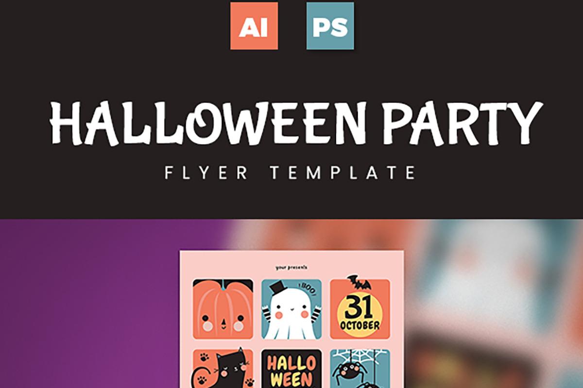 Halloween Party Flyer Template, a Flyer Template by Esui Studio (Photo 4 of 4)