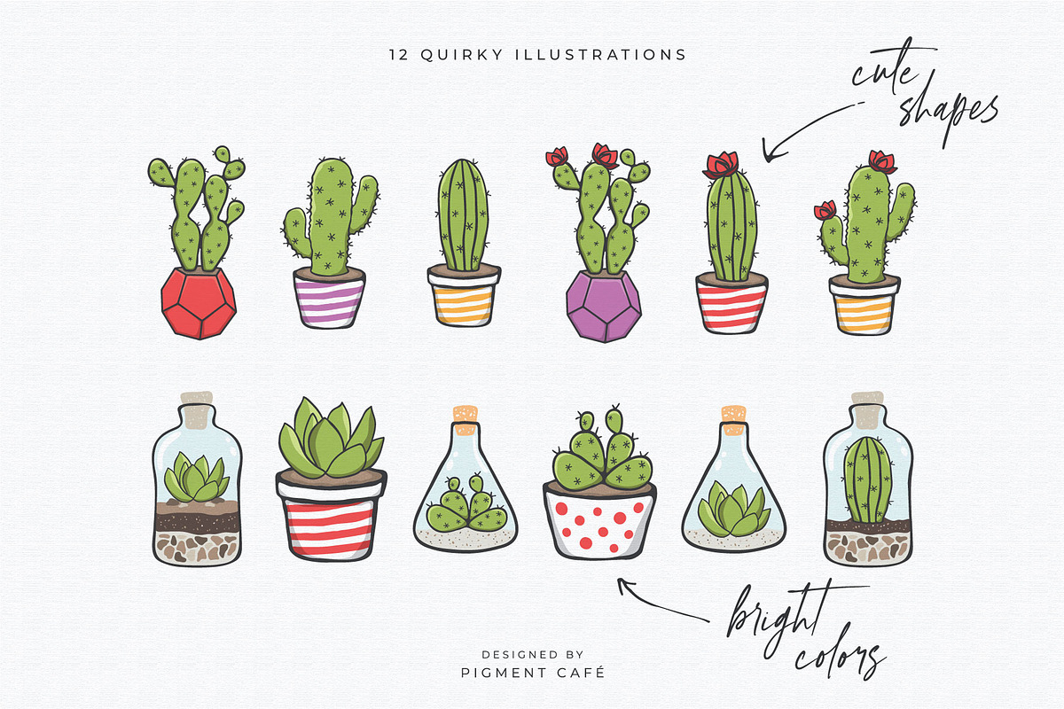 Cacti & Succulents Graphics Bundle 2, a Decorative Illustration by Pigment Café (Photo 2 of 8)