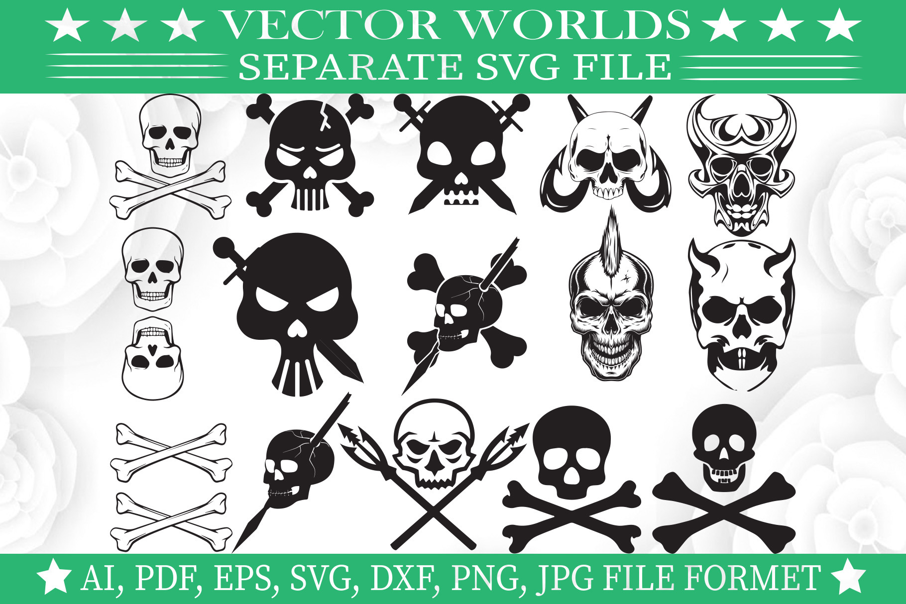 Skull Killer Svg, Skull, Killer Svg, an Object Graphic by VectorWorlds