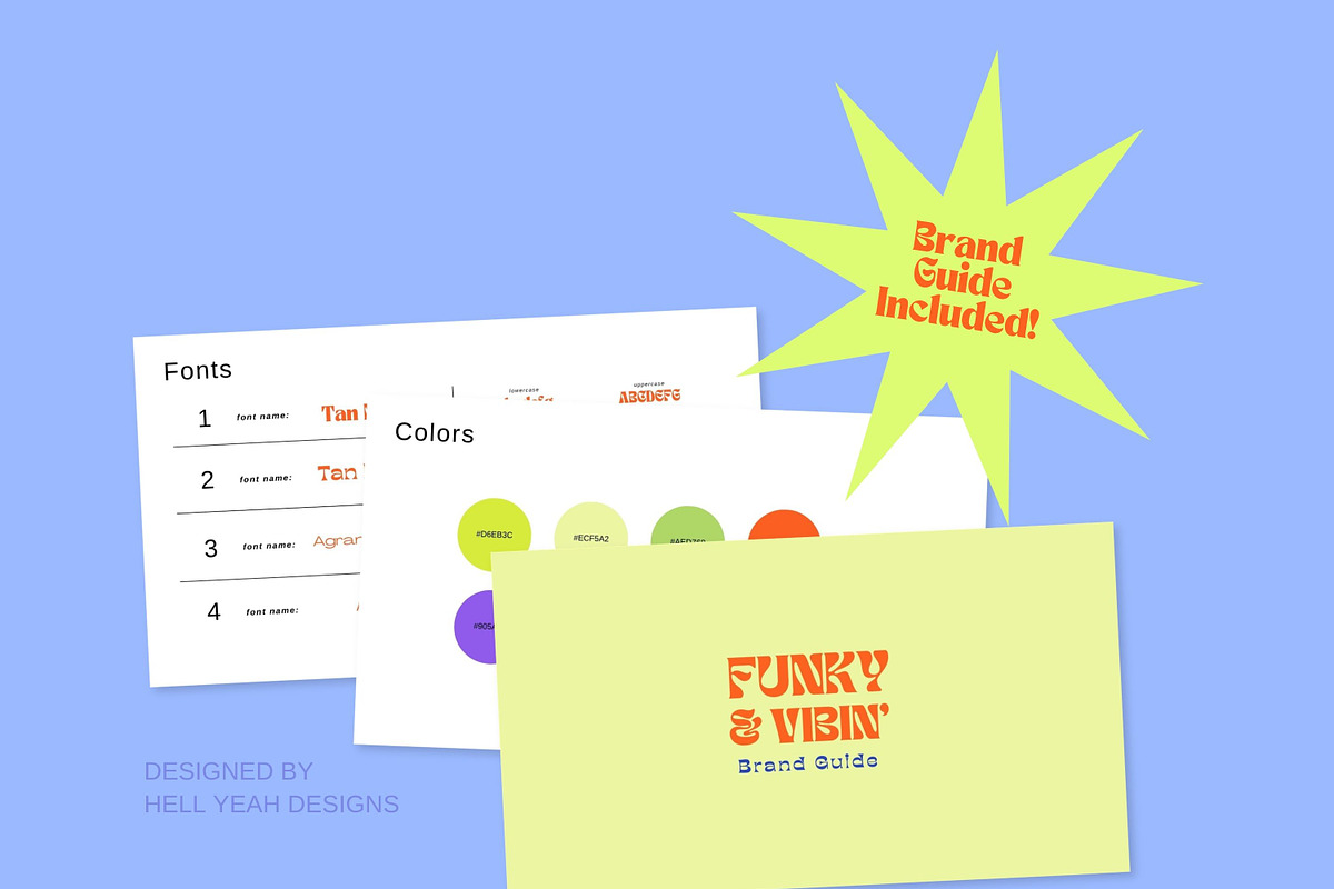 Ultimate Funky & Vibin Branding Kit, a Branding & Logo Template by Hell Yeah Designs (Photo 7 of 29)