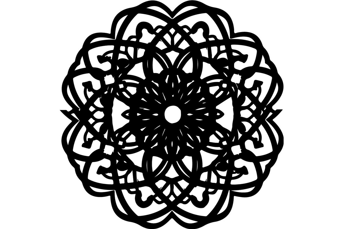 Intricate Black Mandala Circle, a Decorative Illustration by Designer_Momina (Photo 8 of 20)