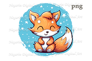 Watercolor Cute Fox Clipart, an Object Graphic by Negarin Digital Art (Thumbnail 2 of 11)