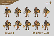 Male Gladiator Character KIT, an Illustration by Diditpranata (Thumbnail 8 of 9)