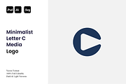 Minimalist Letter C Media Logo, a Branding & Logo Template by Luxury Logos (Thumbnail 1 of 4)