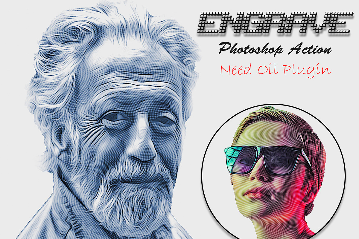 Engrave Photoshop Action, an Action Add-On by Studio Retouch (Photo 1 of 12)