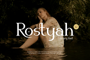 Rostyah - Elegant Serif Font, a Serif Font by Iqsiart Studio (Thumbnail 1 of 8)