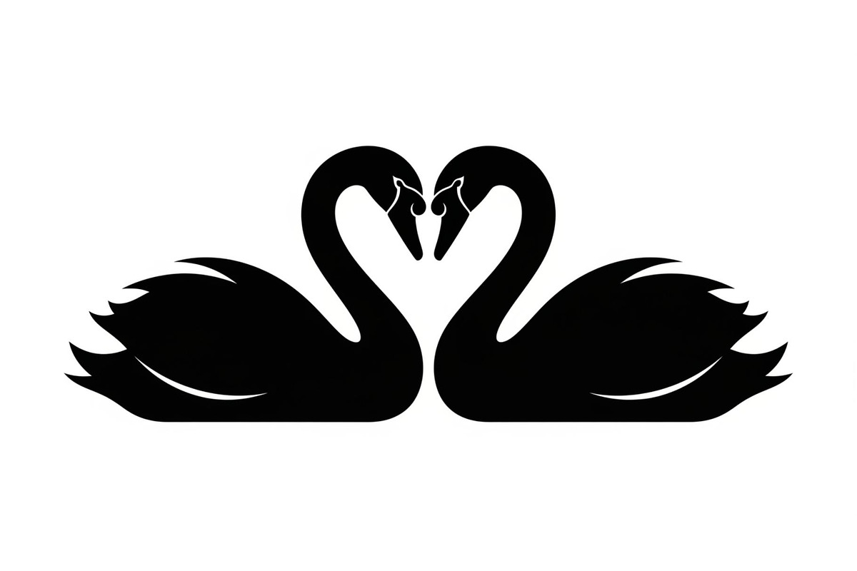 Swan Love Silhouette SVG Bundle, an Illustration by Designs_River (Photo 14 of 31)