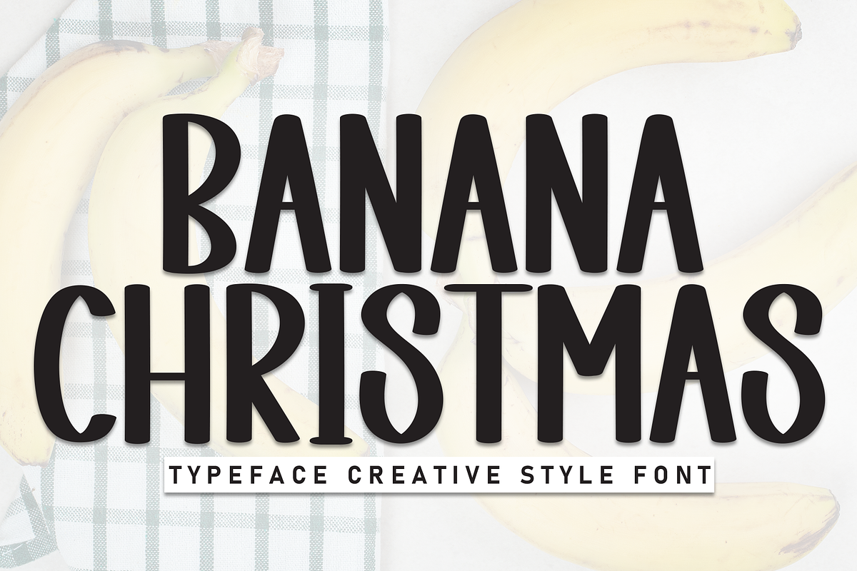 Banana Christmas | Script Font, a Script Font by Scratchones (Photo 1 of 8)