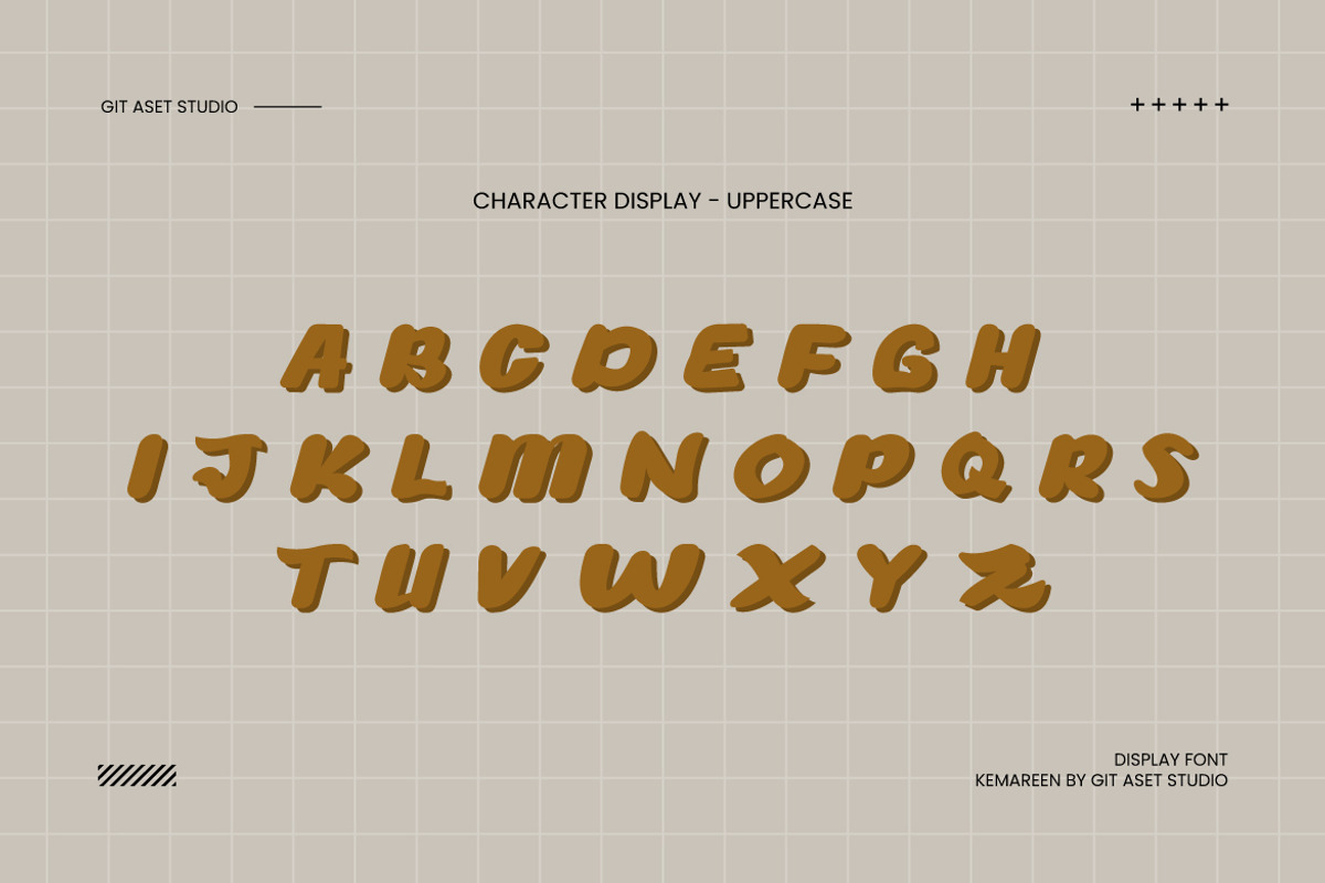 Kemareen Display Font, a Sans Serif Font by gitasetstudio (Photo 2 of 5)