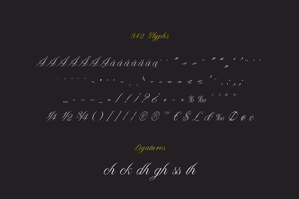 Paulette, script typeface preview 6