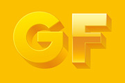 Vector alphabet of simple 3d letters, an Object Graphic by popskraft (Thumbnail 6 of 8)