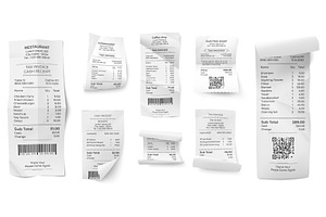 Receipts Bill. Atm Paper Prints