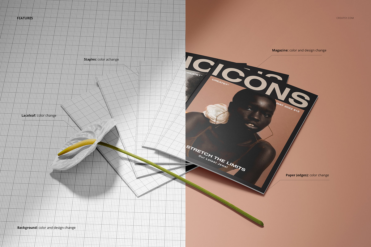8.5x11 Magazine Mockup Set, a Books & Magazine Mockup by creatsy5 (Photo 3 of 15)