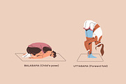 People in yoga poses, asanas set, a Sport Illustration by PaperTrident (Thumbnail 5 of 12)