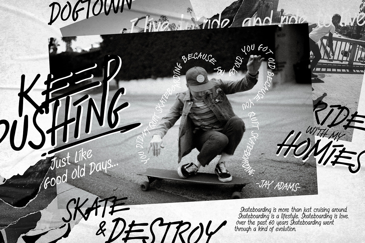 Thrasher Head - Raw Type, a Handwritten Font by ikiiko (Photo 4 of 7)