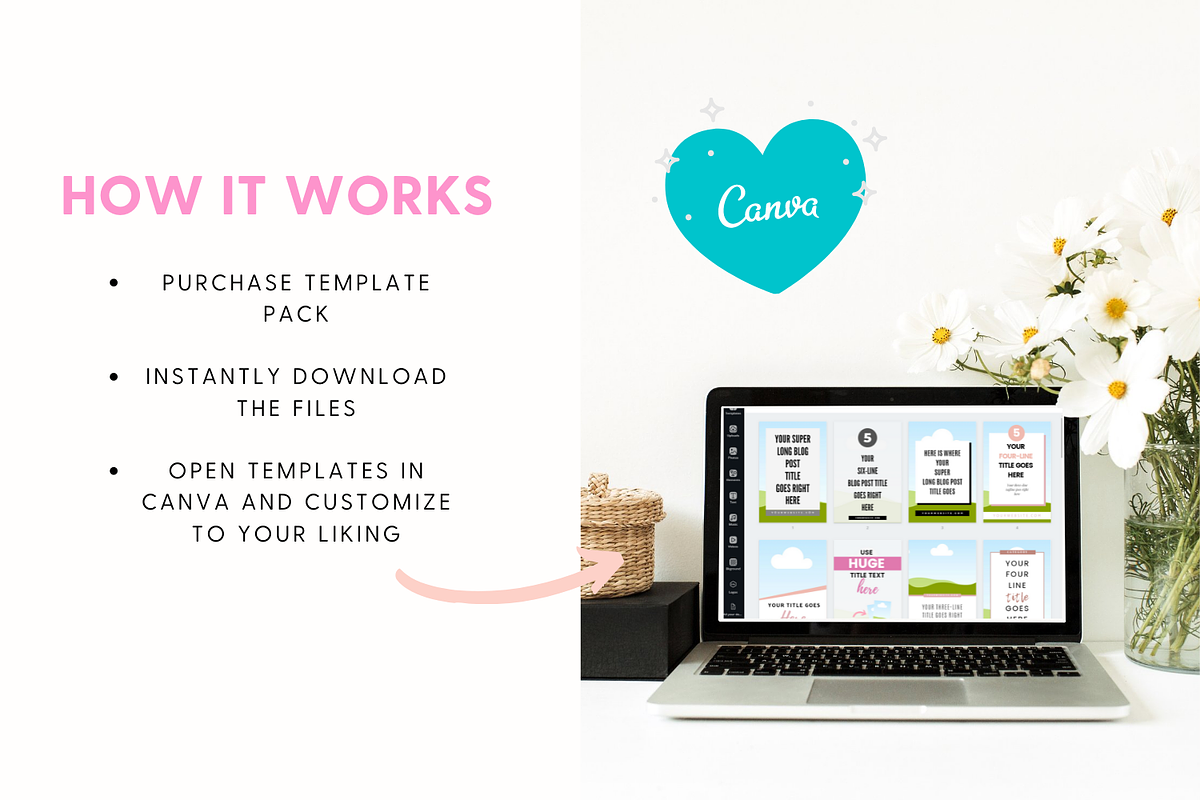 Pinterest Pin Templates For Canva, a Social Media Template by The Template Lounge (Photo 4 of 4)