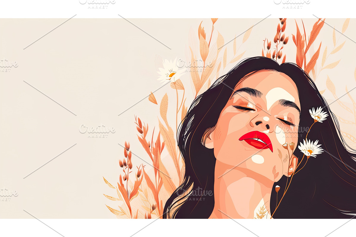 Woman with Vitiligo Surrounded by, an Illustration by Lermont51