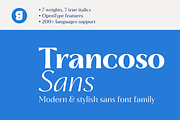 Trancoso Sans, a Sans Serif Font by Genilson Santos (Thumbnail 1 of 17)
