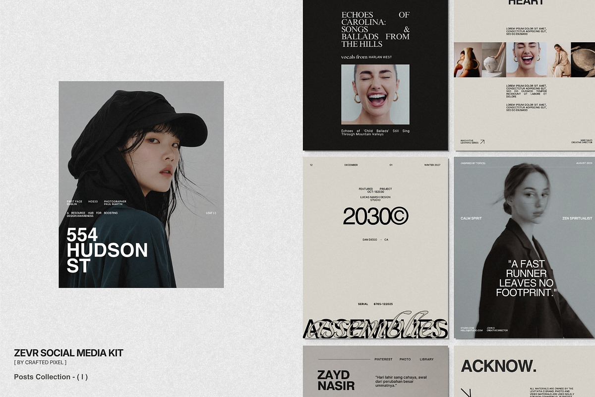 ZEVR | Social Media Kit (I), a Social Media Template by Crafted Pixel (Photo 3 of 10)